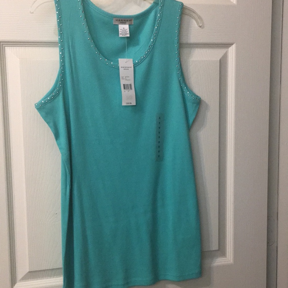 Ladies cute top or undershirt, with silver beads!